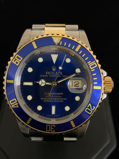 rolex sub gold blue|rolex submariner blue aanbieding.